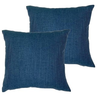 J&N 尼克亞麻抱枕 2個, 藍色