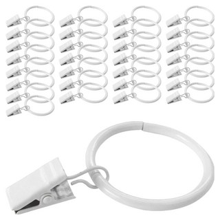 더원홈데코 커튼 집게링 35mm, 30개, 화이트