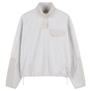 여성용 폴라폴리스 크롭 하프집업