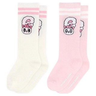 Esther Bunny Little 可愛粉紅兔兔半筒襪 2雙組