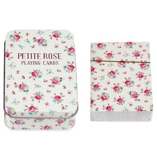 Rex LONDON 金屬收納盒 + 撲克牌, 1個, 玫瑰