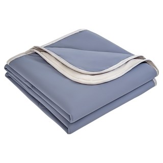 冰絲雙面素色涼感空調被, 霧霾藍