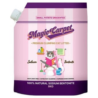 매직카펫 고양이 모래 작은입자, 9kg, 1개, 무향