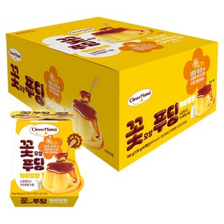 CleverMama 巧媽媽 花朵造型焦糖味布丁, 6個, 130g