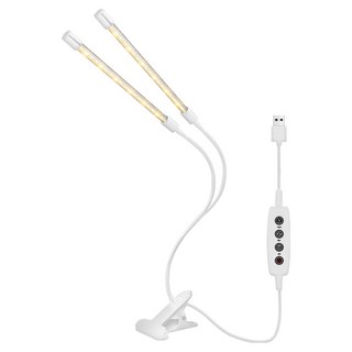 루아즈 LED 식물 성장 생장등 조명 화이트바디 2헤드, 웜화이트(조명)