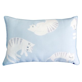 EmBrace 英柏絲100%天絲 純棉 加大兒童水洗枕, 小貓與蝶 藍色