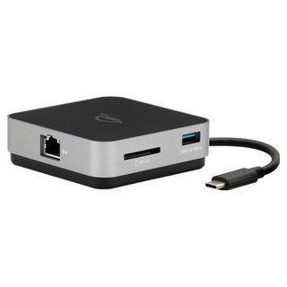 OWC USB-C Travel Dock E 集線器 5Gb/s OWCTCDK6P2SG, 灰色 + 黑色, 1個