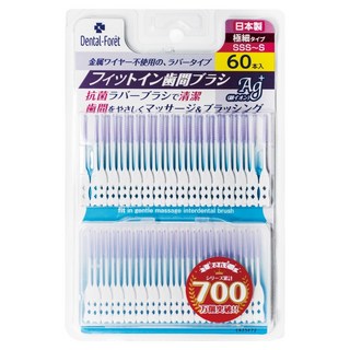 덴탈포레 고무타입 치간칫솔 SSSS, 1개, 60개입, 0.6mm