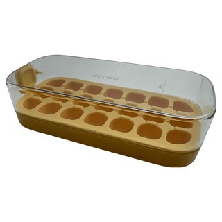 ecoco 意可可 定量冰盒 21格, 1個, 香蕉黃