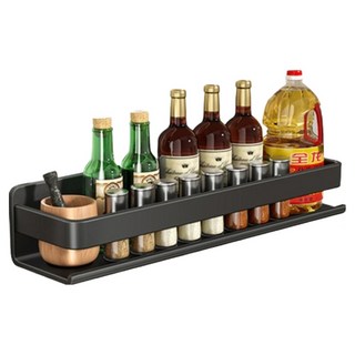 존글로벌 주방 조미료 선반, 블랙, 1개