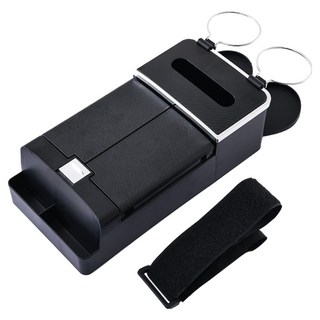 Ez2mk 다기능 팔걸이 겸용 콘솔박스 수납함 MS-1470, 블랙, 컨텐츠 참조