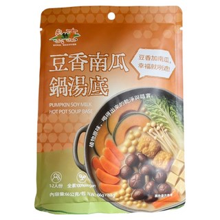 自然緣素 豆香南瓜鍋湯底, 1個, 66g