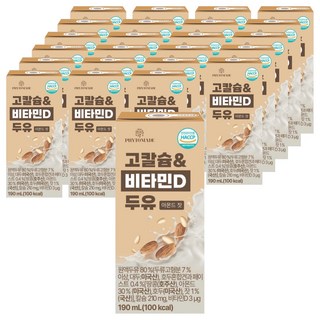 파이토메이드 고칼슘 & 비타민D 아몬드 잣 두유, 24개, 190ml