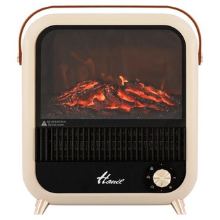 Hanil Electric 室內擬真火焰 PTC 迷你電暖器, hef-bl15, 象牙白