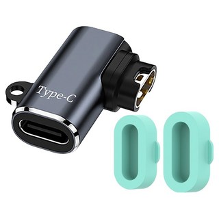 호후 가민 워치 충전기 꺽임방지 맥고 꺽임방지 C타입 충전젠더 + 실리콘 캡 2p 세트, 혼합색상, 1세트