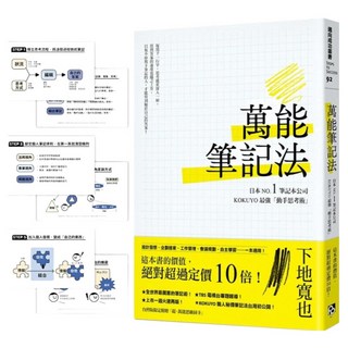 萬能筆記法：日本NO.1筆記本公司KOKUYO最強 動手思考術 台灣版附 超 萬能思維圖卡, 下地寬也, 平安文化