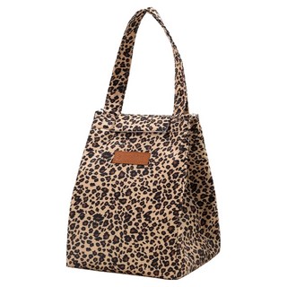 퍼플라인 모모메종 보냉백 도시락 가방, 레오파드, 1개