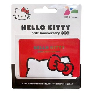 EASYCARD 悠遊卡 HELLO KITTY 50TH悠遊卡 50週年版, 1個, 紅色