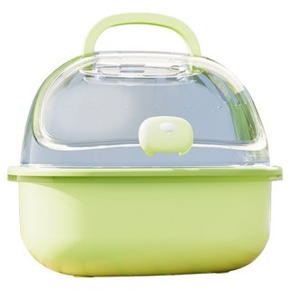 iCat 寵喵樂 透明外出便攜倉鼠籠子 20 x 18 x 16cm, 綠色, 1個