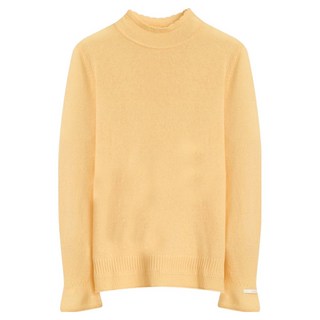 JOINUS 女款羊絨混紡扇貝邊高領針織套頭衫