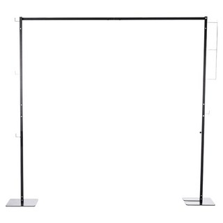 樂嫚妮 室內外碳鋼百變多用途折疊掛衣架, 黑色