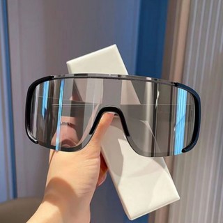 Daparang 運動寬版護目鏡風格防風自行車太陽眼鏡 HJ0721, 1個, 黑色鏡面