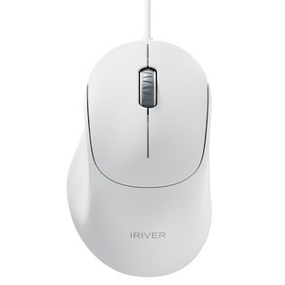 아이리버 항균처리 오피스기어 경량 인비저블 무소음 유선 마우스, 화이트, M101