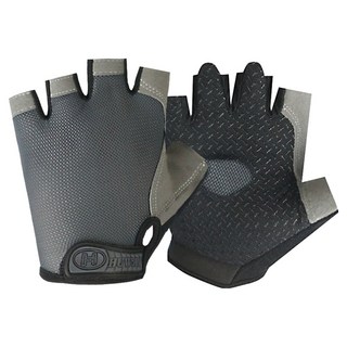 HuwaiH 셀리빙 자전거 요가 스포츠 손가락 장갑, 그레이, 1개