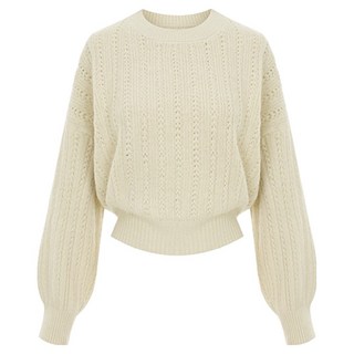 페이지플린 여성용 스카시 펀칭라운드 니트 P5CKN061C