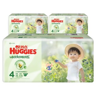 하기스 네이처메이드 밴드형 기저귀 대형 남여공용, 4단계, 120매