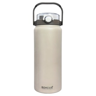 BOACUP 陶瓷款 大容量雙飲保溫瓶, 1個, 1200ml, 奶茶杏