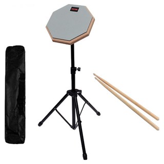 Preto 練習用鼓墊 + 支架 + 鼓棒 + 收納袋 套組, 灰色, 1套