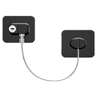 iSFun 鑰匙防護 多功能不鏽鋼防盜安全鎖限位鎖, 1個, 黑色