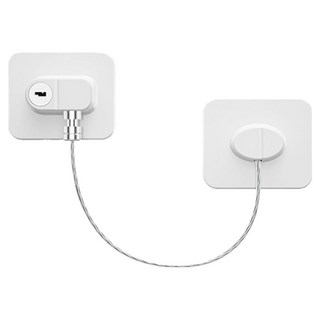 iSFun 鑰匙防護 多功能不鏽鋼防盜安全鎖限位鎖, 1個, 白色