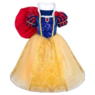 Disney Store 兒童公主系列白雪公主禮服角色扮演服 ver 2 7-8歲, 1個, 混合色