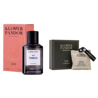 KLOWER PANDOR 記憶香氛 輕香日常組 禁忌蜜桃香水 + 茶韻之時空間香氛包 台灣公司貨, 1套