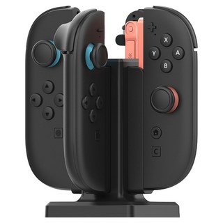 HOHOO 任天堂 Switch 2 Joy-Con 控制器 Joy-Con充電座 充電器 充電座 支架, 黑色, 1個, 單一商品