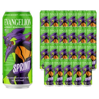 클룹 스프린트 에반게리온 에너지드링크 레몬부스트 제로, 24개, 500ml