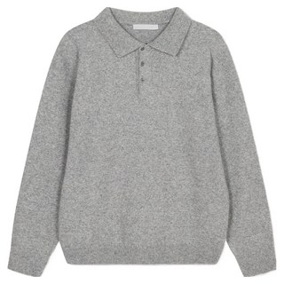 ILLUSO 男士柔軟羊毛刷毛翻領針織衫