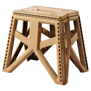 工業風折疊板凳 高款, 卡其色, 1個
