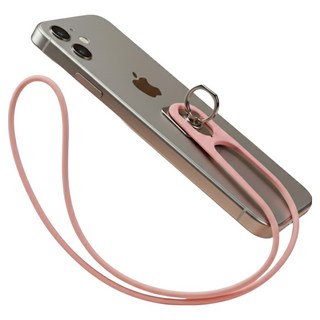 DAEHAN 防遺失防盜手機掛繩 頸掛繩 指環扣 2合1, 1個, 粉紅色