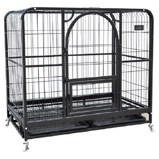 彬彬小舖 方管加粗狗籠 95 x 65 x 84cm, 1個, 黑色