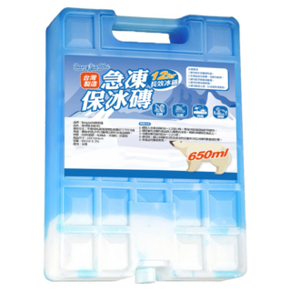 BangJiaShi 幫家適 急凍保冰磚 台灣製 12小時長效冰鎮 中(20 x 15 x 3cm) 650ml, 1個, 1個裝