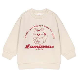 Milk Baby 蓬鬆柔軟寶寶松鼠保暖刷毛大學T