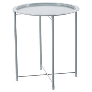 樂嫚妮 活動型圓盤茶几桌, 灰色