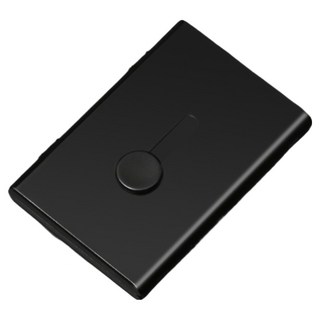 恩熙魔法 纖薄堅固名片盒, 鉑金黑, 1個