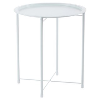 樂嫚妮 活動型圓盤茶几桌, 白色