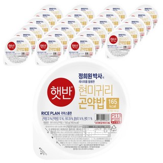 햇반 라이스플랜 현미귀리 곤약밥, 150g, 24개