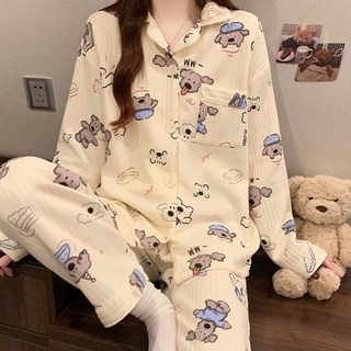 Twistar 女性用鋪棉圖案睡衣家居服上下套裝