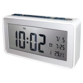 WE CHAMP 智能萬年曆溫度顯示床頭鬧鐘 Z0107, 白色